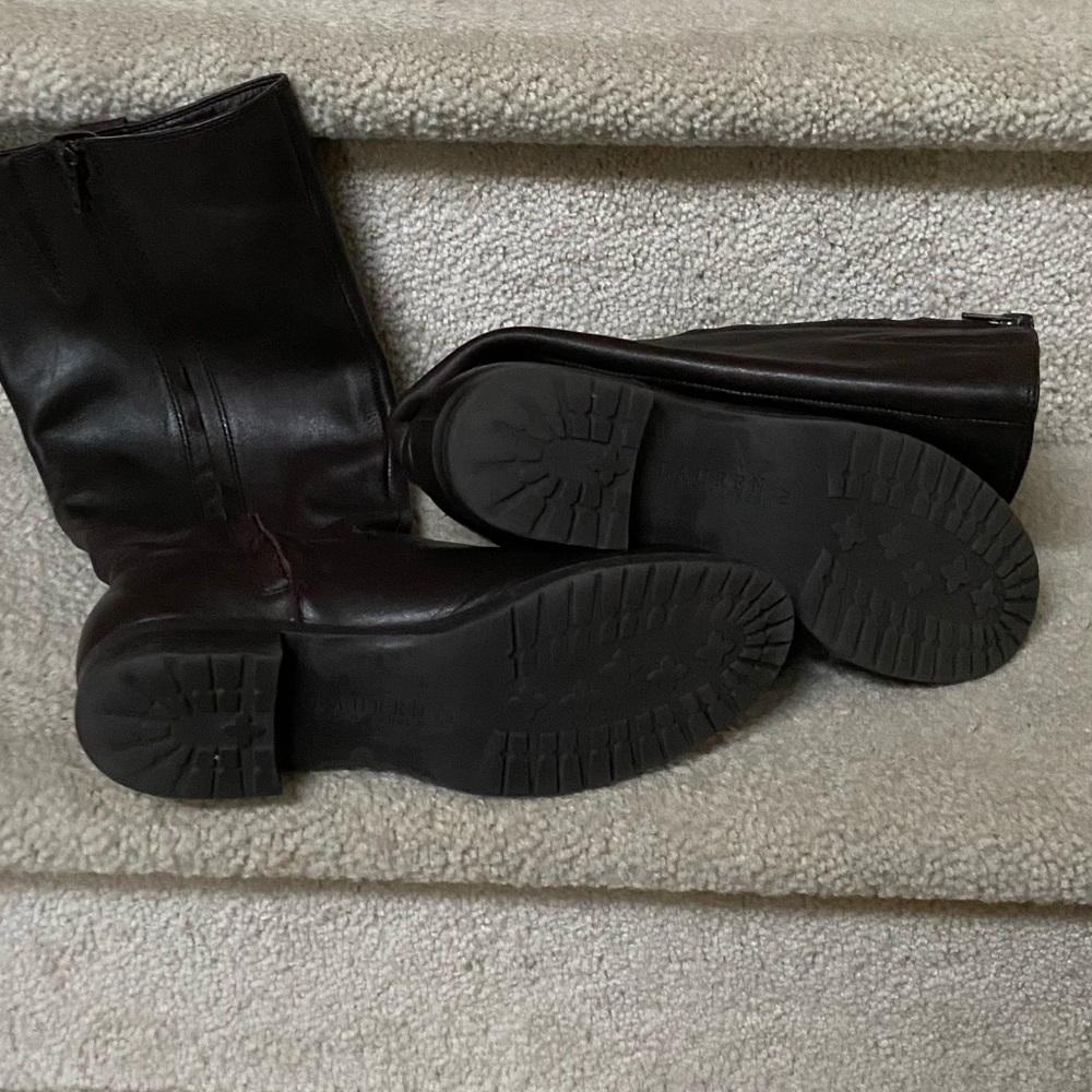 LAUREN RALPH LAUREN SHOES/ RALPH LAUREN SARIAH/KNEE HIGH LEATHER BOOTS/ BROWN/7M - Picture 4 of 6
